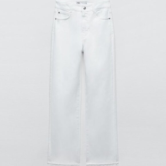 Zara - White High-Rise Jeans - Picture 1 of 2